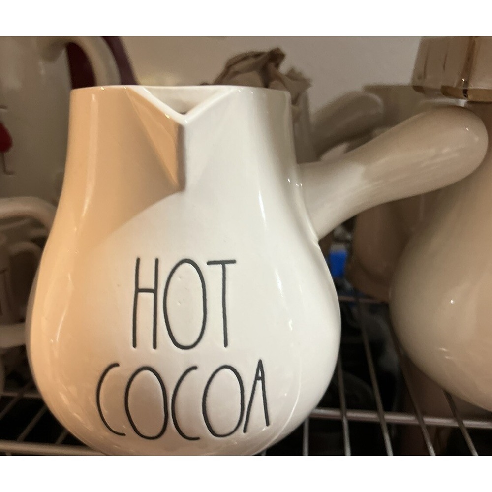 Rae Dunn HOT COCOA Pot White Ceramic